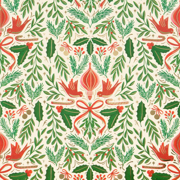 waste not paper Elegant Holiday Greenery Wrapping Paper | The Container Store