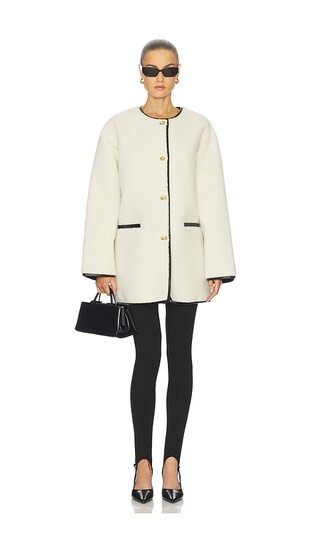 Kelly Coat in Cream | Revolve Clothing (Global)