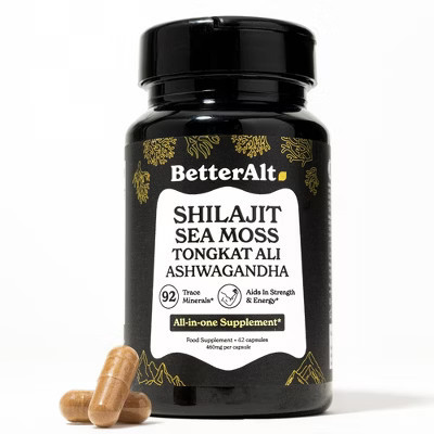 Better Alt Shilajit Advance Capsules - Energy Supplement with Himalayan Shilajit & Sea Moss - 42ct | Target
