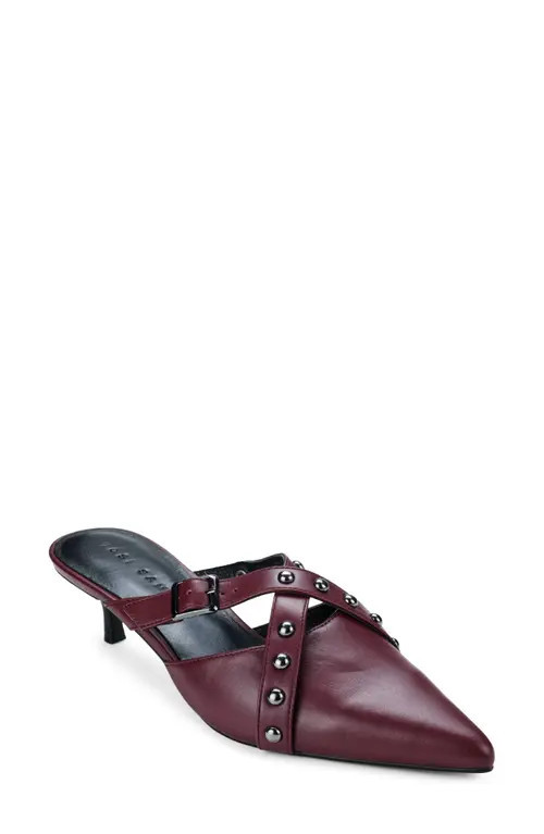 Yosi Samra Alexis Pointed Toe Kitten Heel Mule in Burgundy at Nordstrom, Size 8.5 | Nordstrom