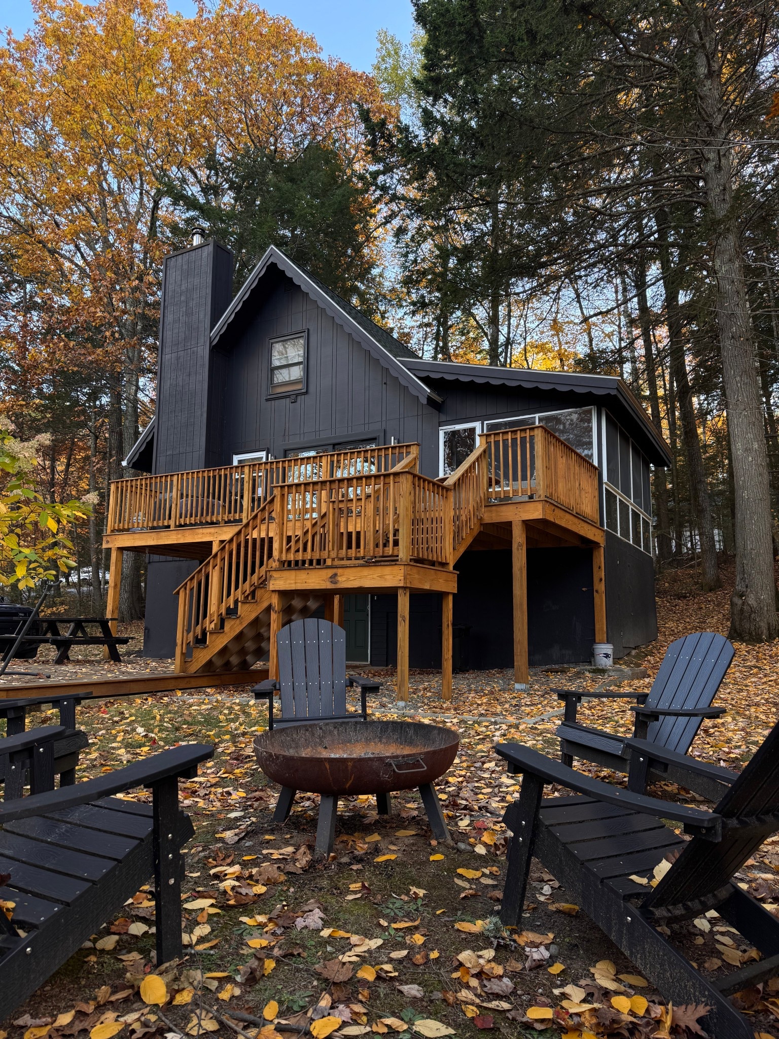 Cozy season essentials 🌙 Nothing beats evenings by the fire with vibey Adirondack chairs 

#LTKhome #outdoorliving #patioinspo #backyardgoals #firepitseason