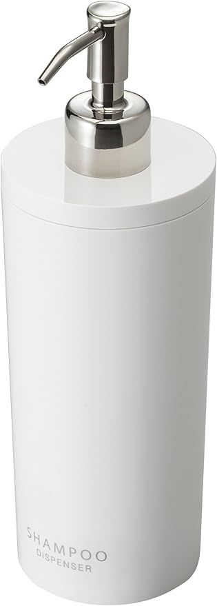 Yamazaki 2928 Tower Shampoo Dispenser Contemporary Bottle Pump for Shower, Round, White | Amazon (US)