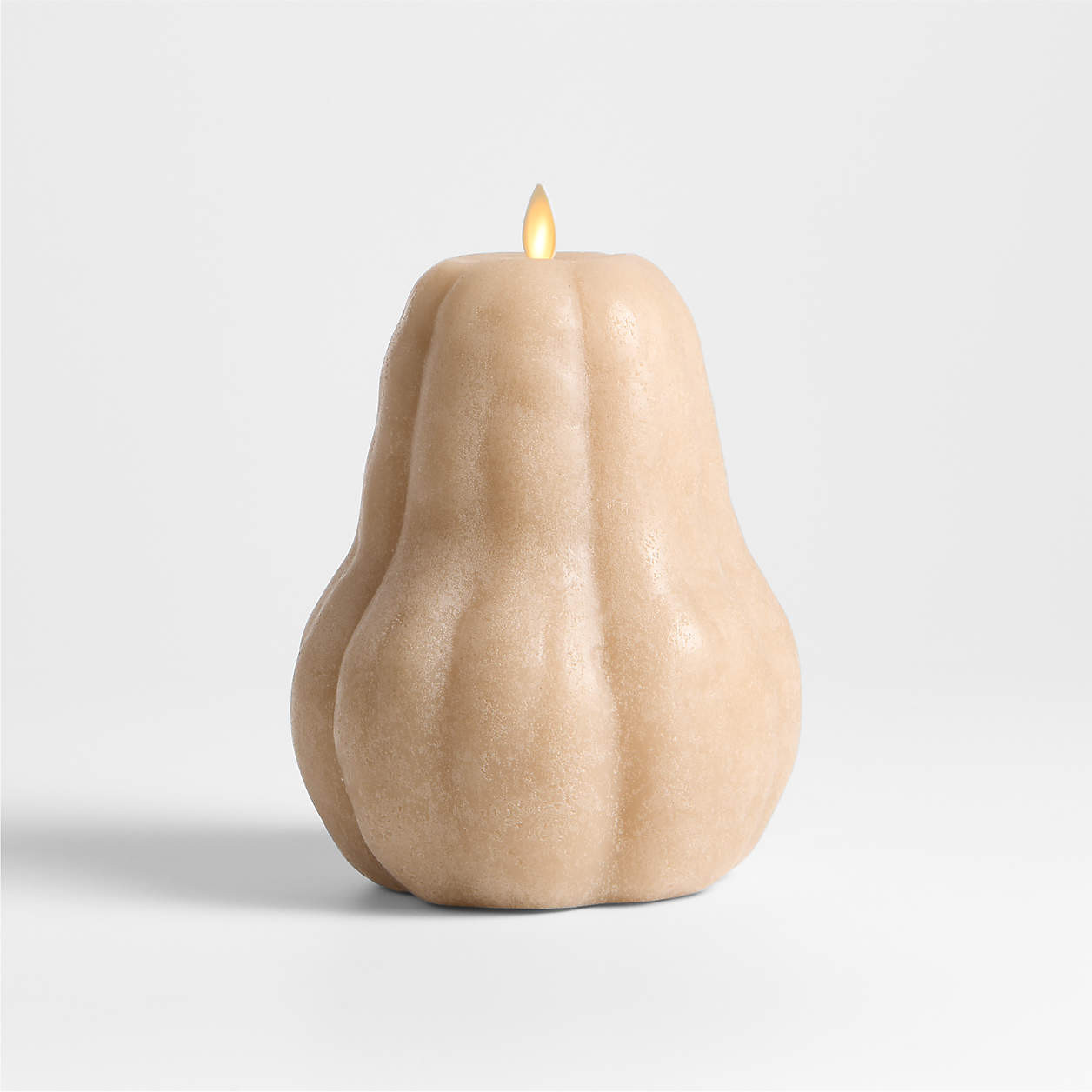 Flicker Flameless Natural Gourd LED Candle + Reviews | Crate & Barrel | Crate & Barrel
