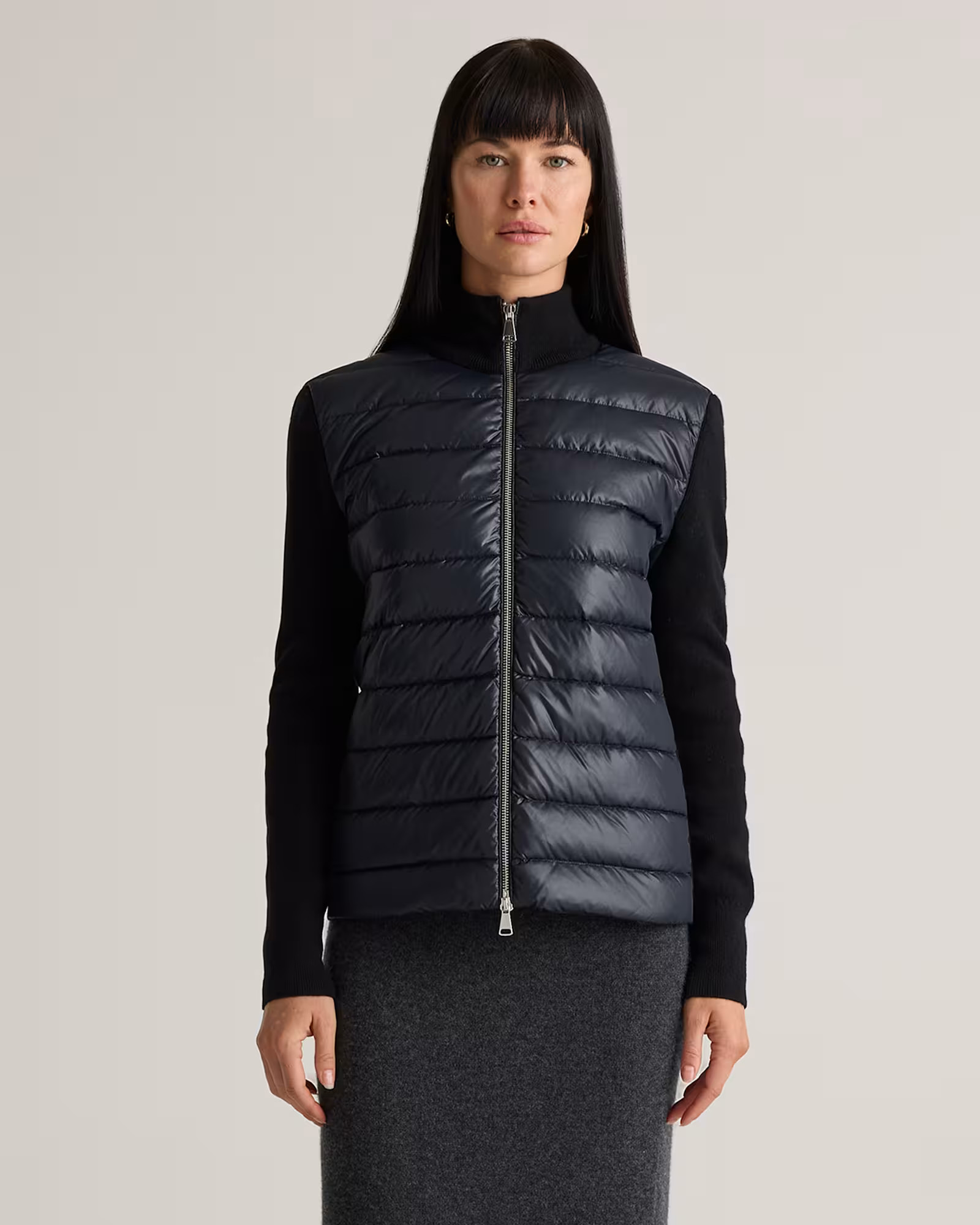 Mixed Media Down and Cashmere Jacket | Quince