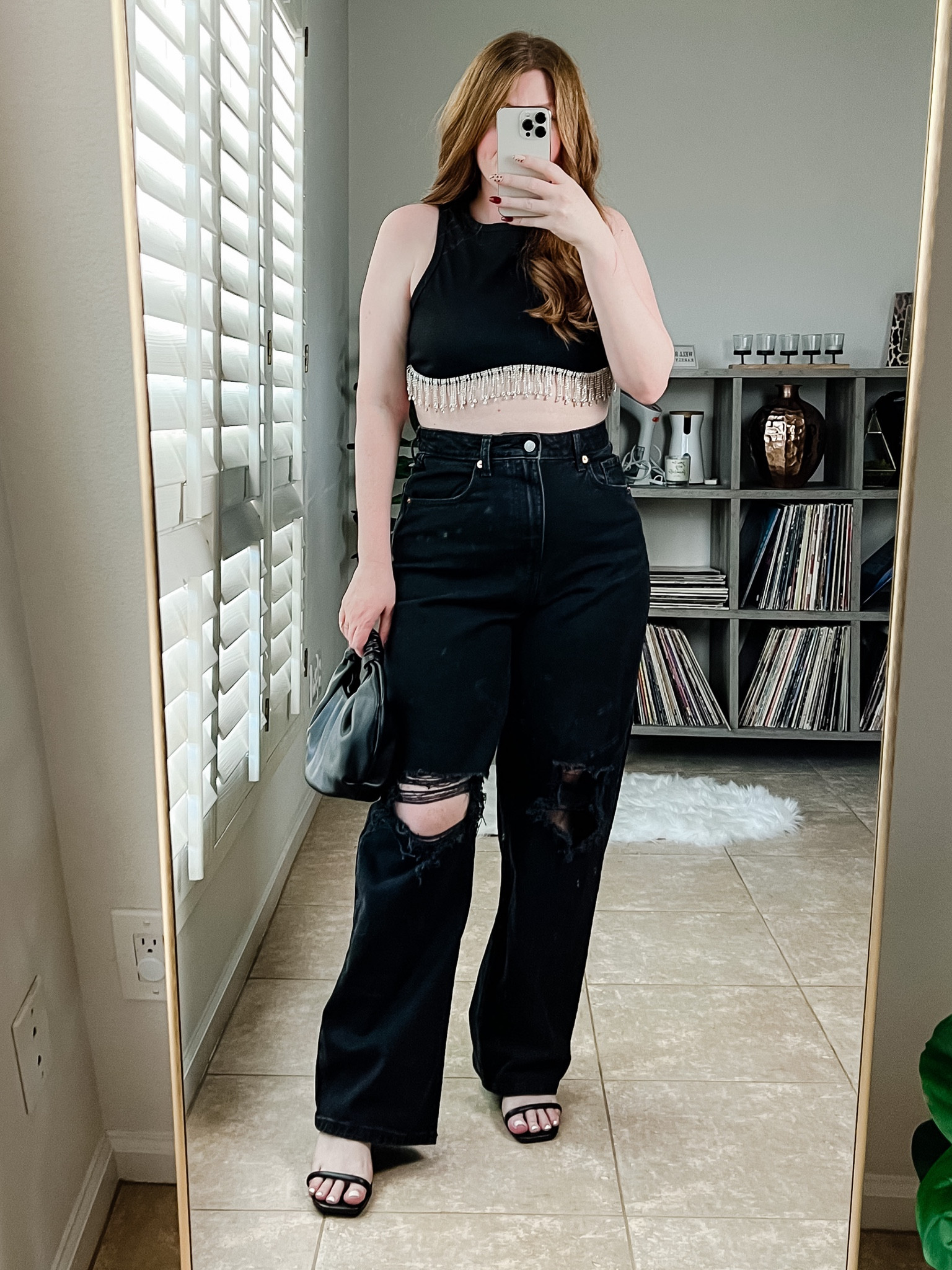 Crop top from amazon wearing size large. High waisted jeans from Target wearing size 8. Date night outfit. 

#LTKunder50 #LTKSeasonal #LTKstyletip