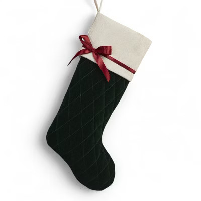 Personalization Mall Winter Classic Personalized Quilted Stocking w/Bow | Target