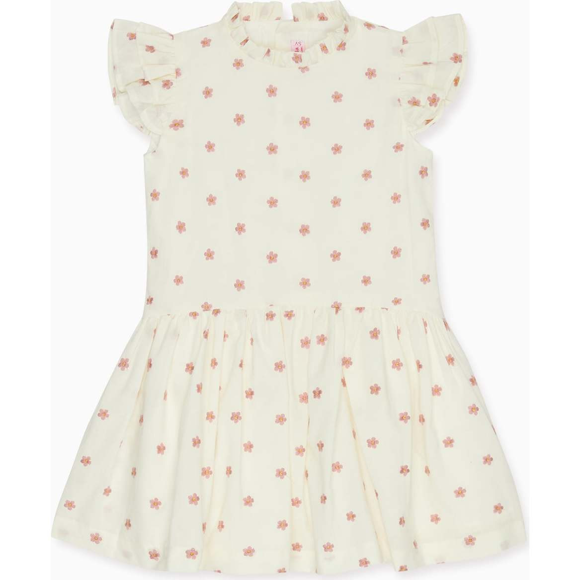 Ivory Floral Rita Girl Drop Waist Dress | Maisonette