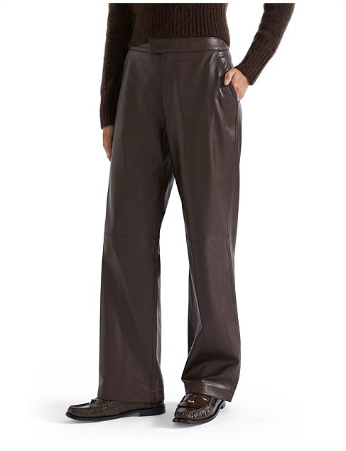 LEATHER TAILORED PANT | David Jones (Australia & New Zealand)