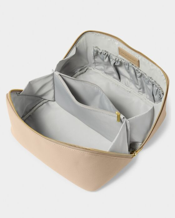 Large Make Up and Wash Bag in Light Taupe | Katie Loxton Ltd. (UK)