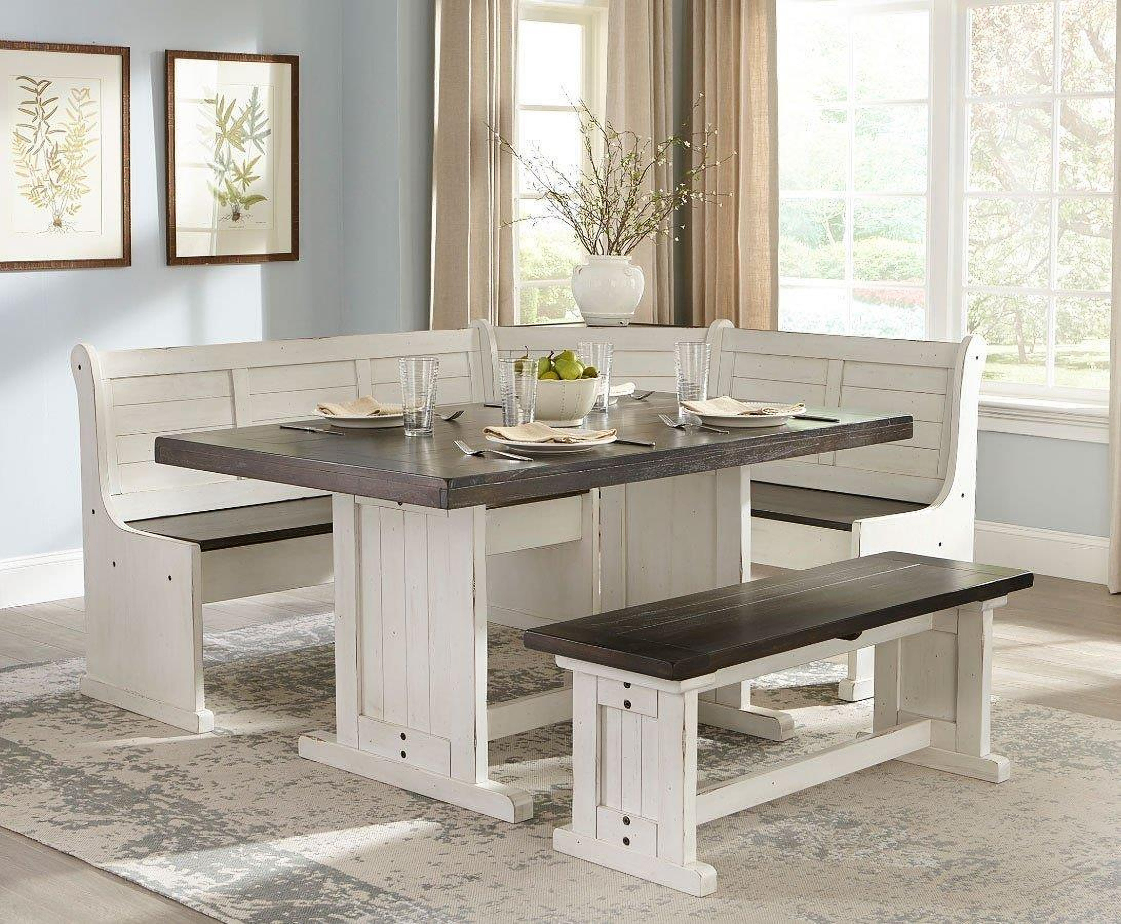 Carriage House Breakfast Nook Set 0113Ec-T-0113Ec-Bl-Bs | 1stopbedrooms