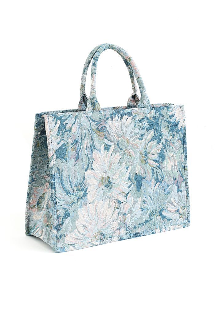 Marguerite Oil Painting Canvas Tote Bag | Chicwish