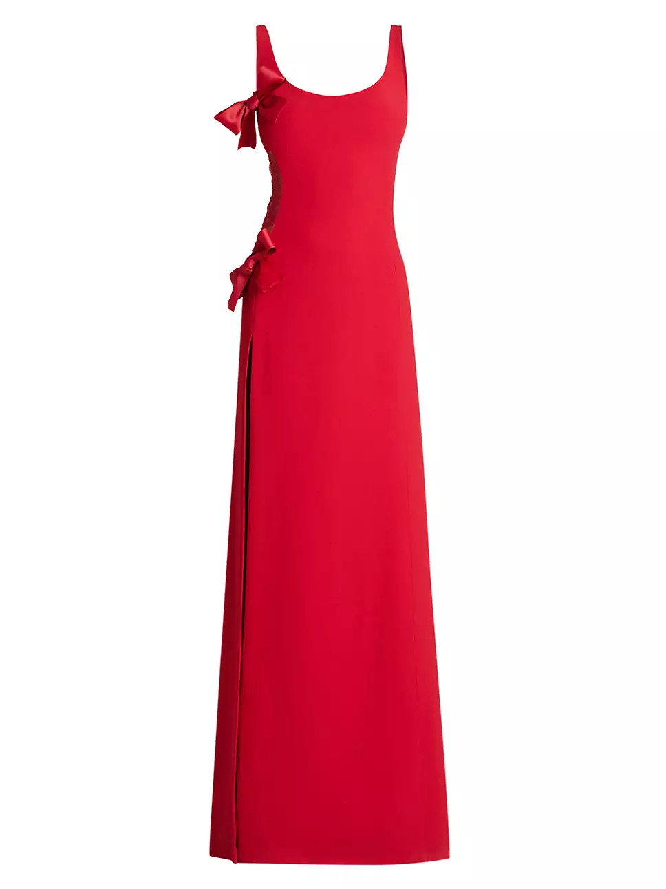 Sleeveless Bow & Lace-Insert Gown | Saks Fifth Avenue
