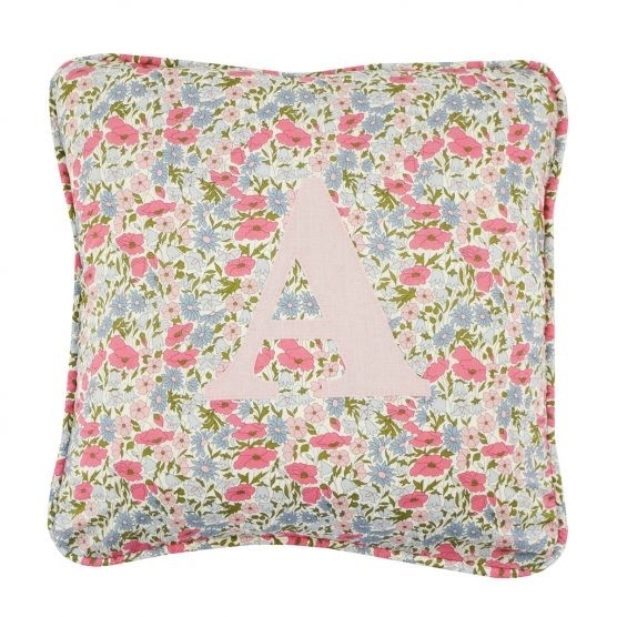 Coco & Wolf Liberty Fabric Personalized Pillow – Poppy & Daisy Rose | The Tot