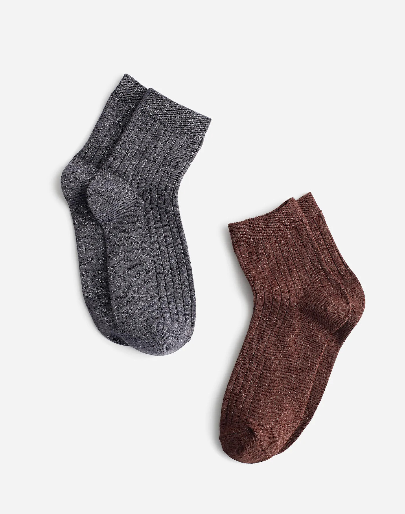 Two-Pack Shimmer Ankle Socks | Madewell