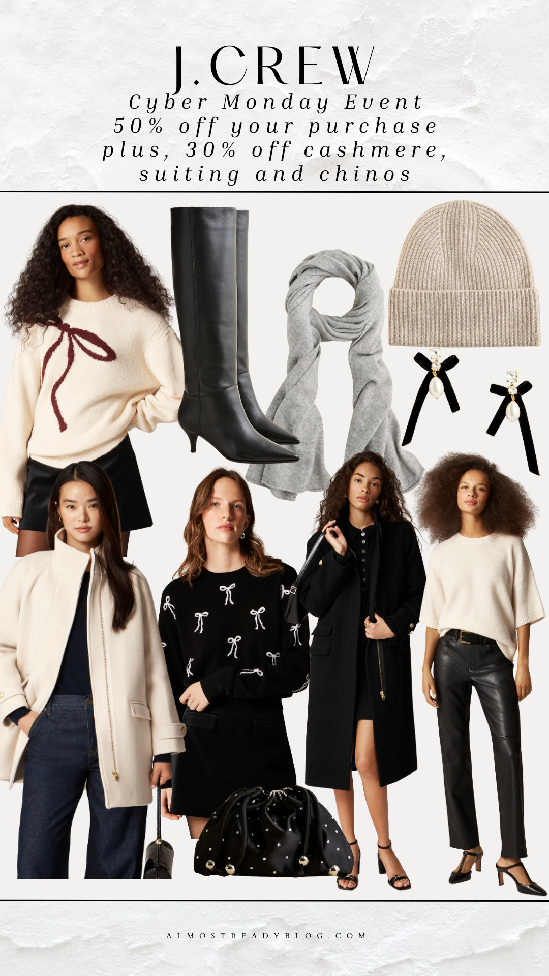 J.Crew last day Cyber Monday Event
50% off your purchase plus, 30% off cashmere, suiting and chinos.

Holiday gift ideas, cashmere sweaters, Amanda West, Almost Ready Blog. 

 

#LTKGiftGuide #LTKHoliday #LTKSaleAlert