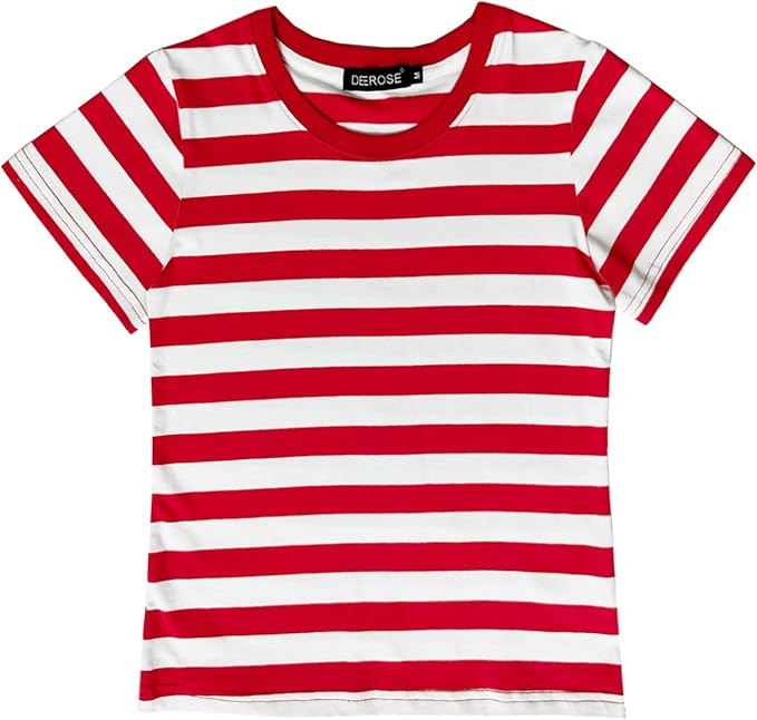 Deerose Unisex Kids Halloween Striped Costume Shirt Boy Girl Tee Tops 3-14 Years | Amazon (US)