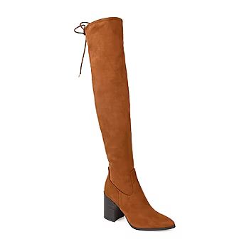 Journee Collection Womens Paras Wide Calf Stacked Heel Over the Knee Boots | JCPenney
