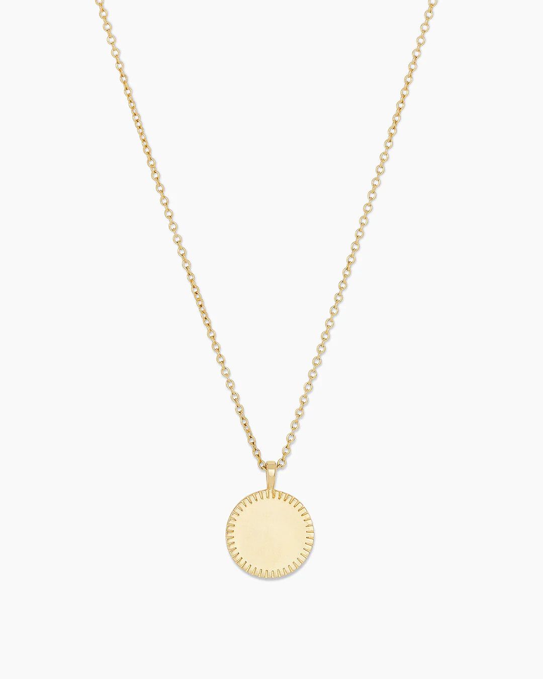 Bespoke Coin Necklace (gold) (engravable) | Gorjana