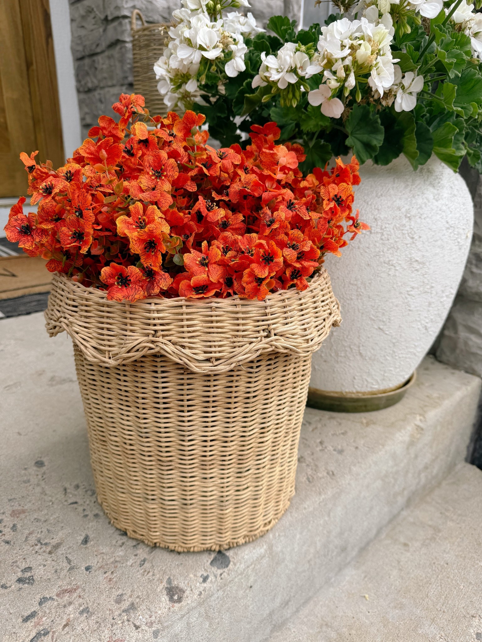 Amazon faux mums that look so good! I got two packs of both the red and the orange mums for my fall front porch! 

#LTKHome #LTKSeasonal #LTKFindsUnder50