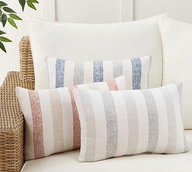 Sunbrella® Rue Multi Stripe Outdoor Pillow | Pottery Barn (US)