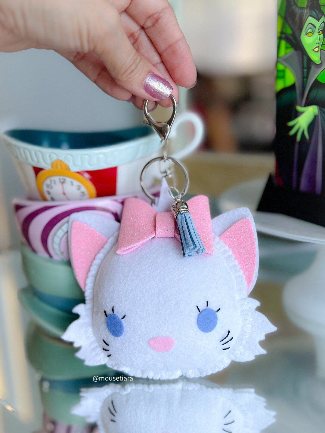 Aristocats Marie , Hand Made Keychain for Disney Mini Backpack Matching Mickey Ears Tsum Tsum Ufu... | Etsy (US)