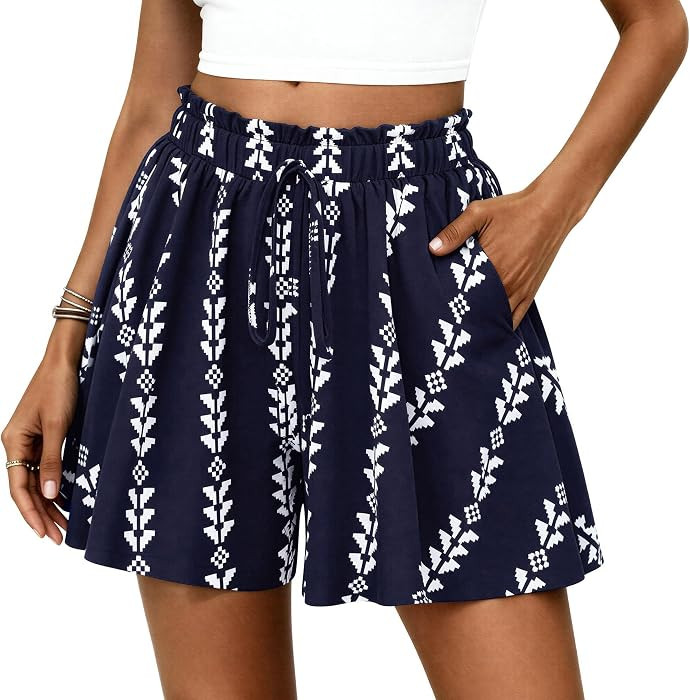 PRETTYGARDEN Women's Summer Wide Leg Flowy Shorts | Amazon (US)