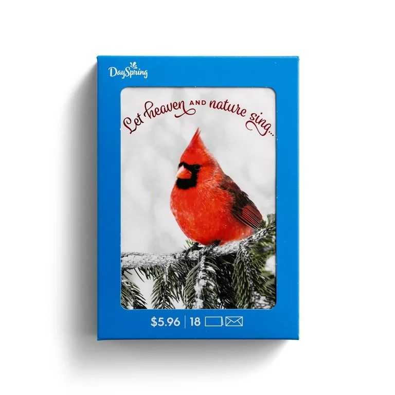 18 Count Inspirational Christmas Boxed Cards, Black & White Cardinal, Scripture by DaySpring | Walmart (US)
