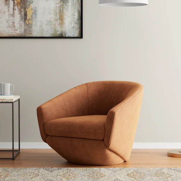 Zikeria Upholstered Swivel Club Chair | Wayfair North America