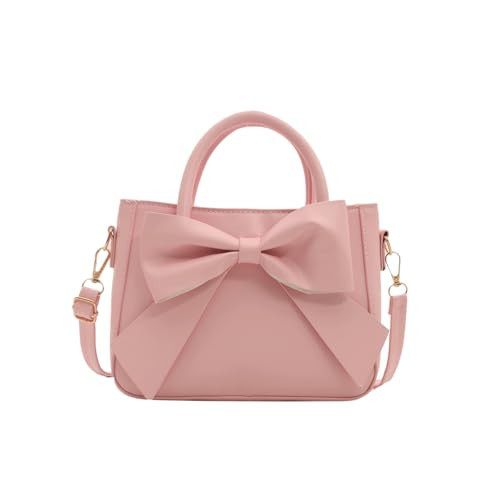 Bow Purses for Women Pink Cute Small Purse Ladies Valentines Handbags Bow Zipper Square Handbags | Amazon (US)