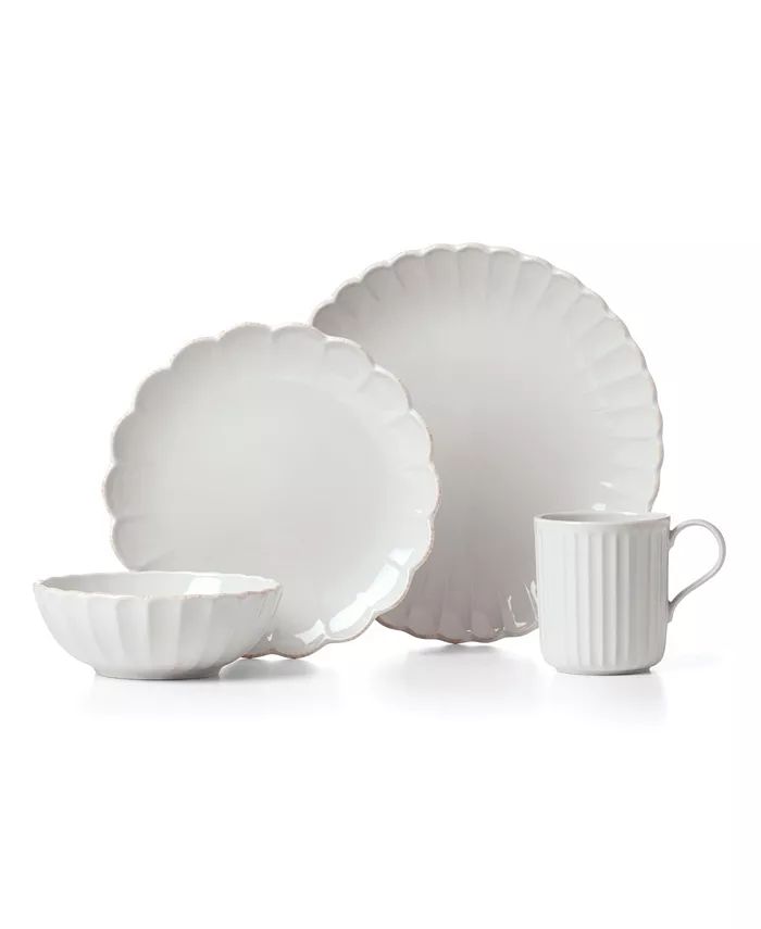 French Perle Scallop 4 Piece Place Setting | Macy's