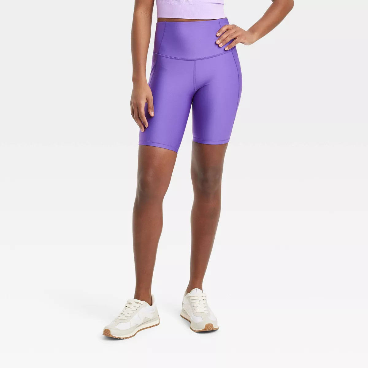 Women's Effortless Support High-Rise Pocketed Bike Shorts 8" - All In Motion™ | Target