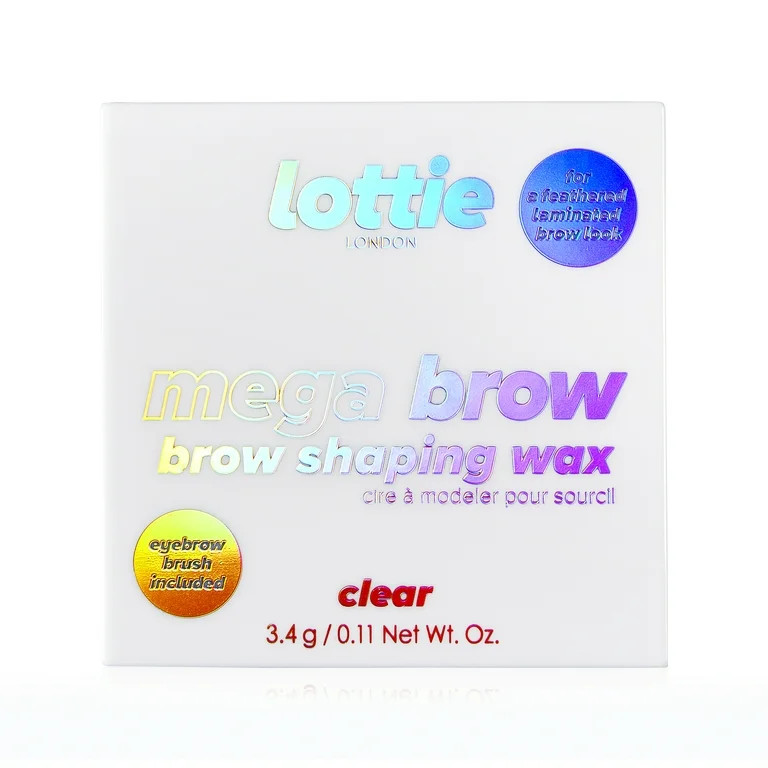 Lottie London Mega Brow Wax & Brush Set, Clear - Walmart.com | Walmart (US)