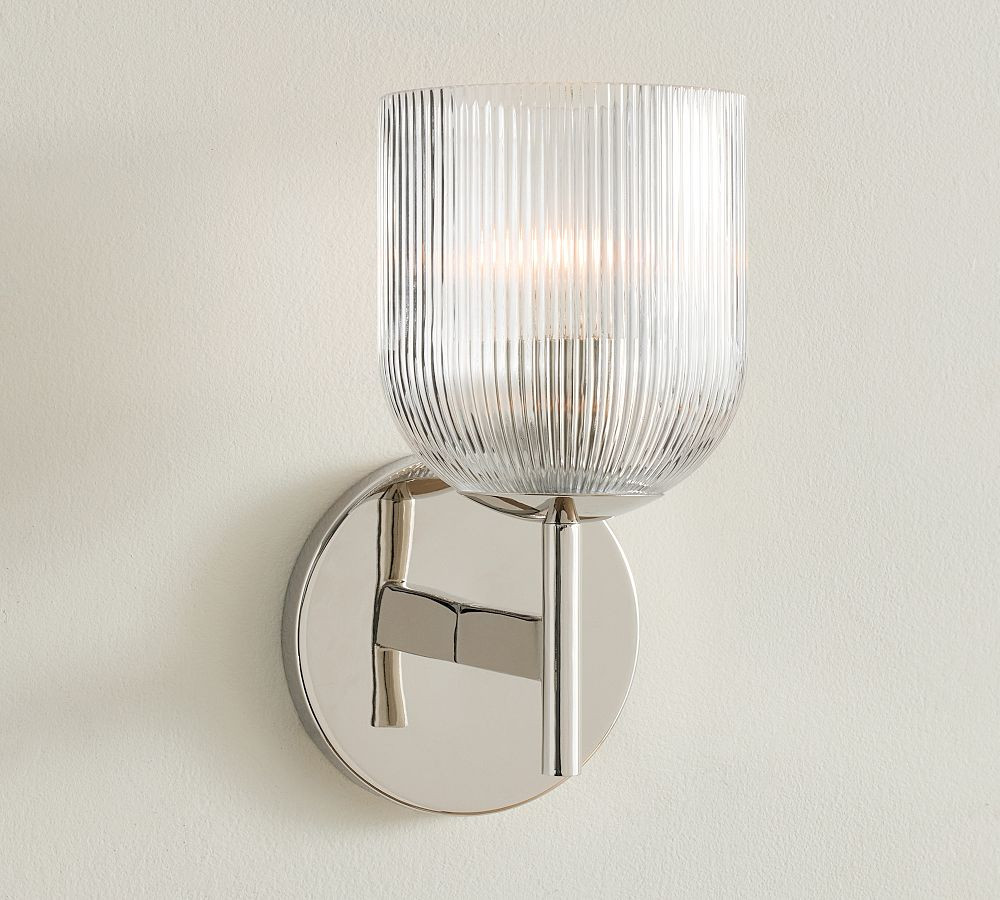 Cooper Ribbed Glass Sconce (9") | Pottery Barn (US)