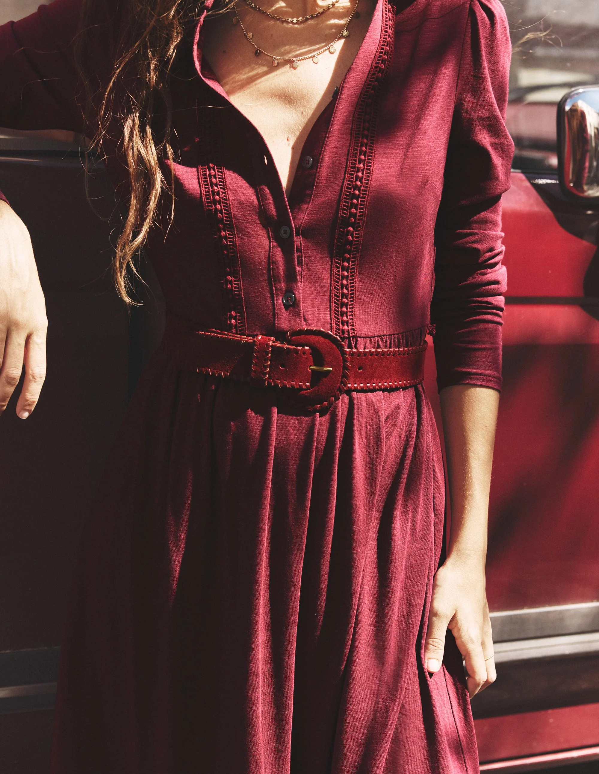 Edwina Jersey Shirt Dress-Deep Wisteria | Boden (US)