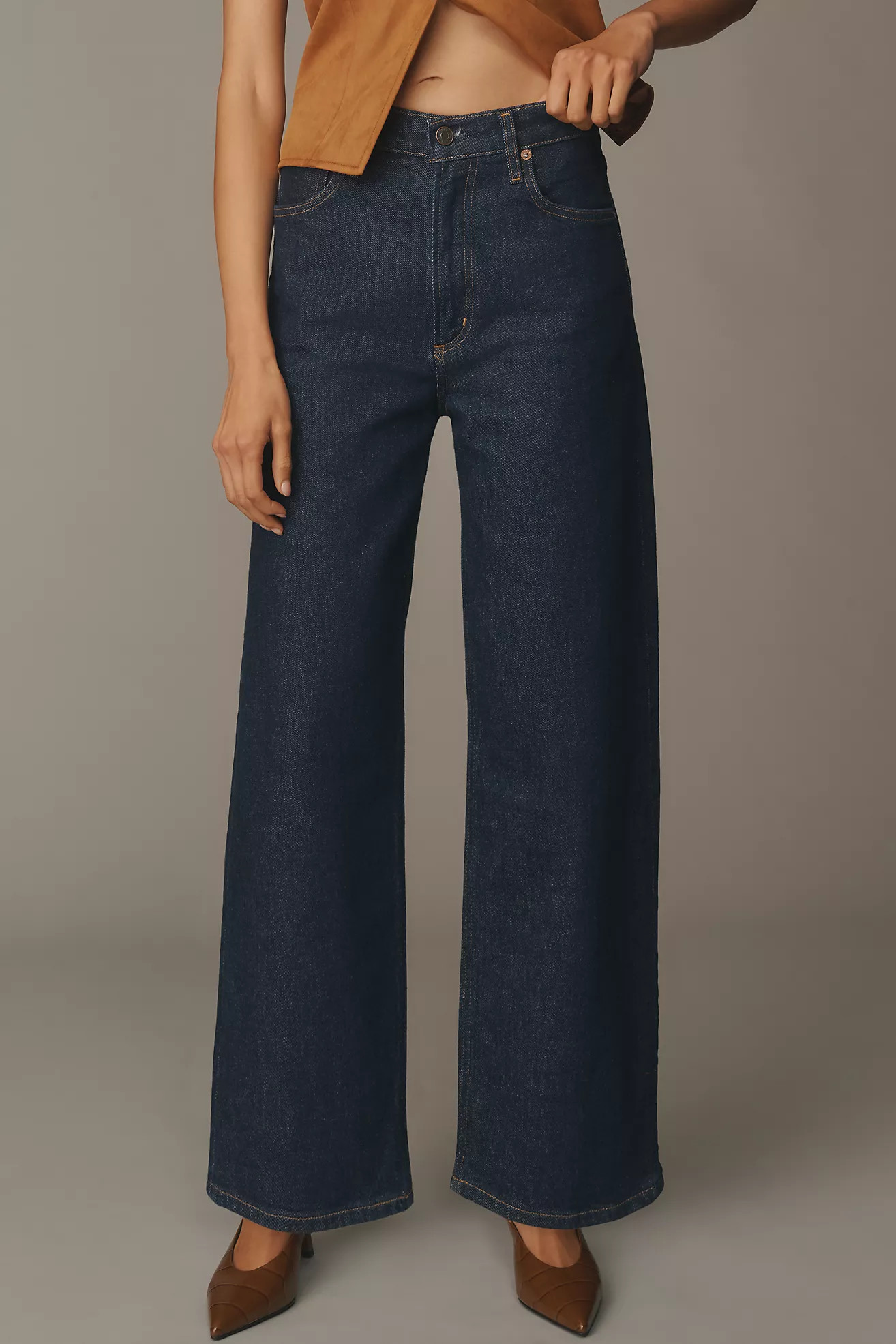 AGOLDE Ren High-Rise Wide-Leg Jeans | Anthropologie (US)
