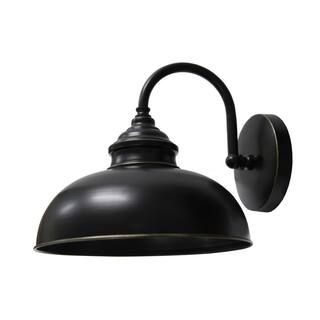 1-Light Imperial Black Outdoor Wall Mount Barn Light Sconce EL2935LIB - The Home Depot | The Home Depot