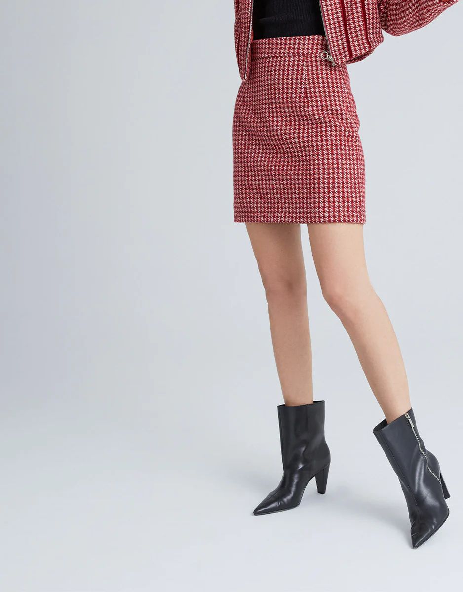 Houndstooth Pattern A-Line Skirt | Urban Revivo
