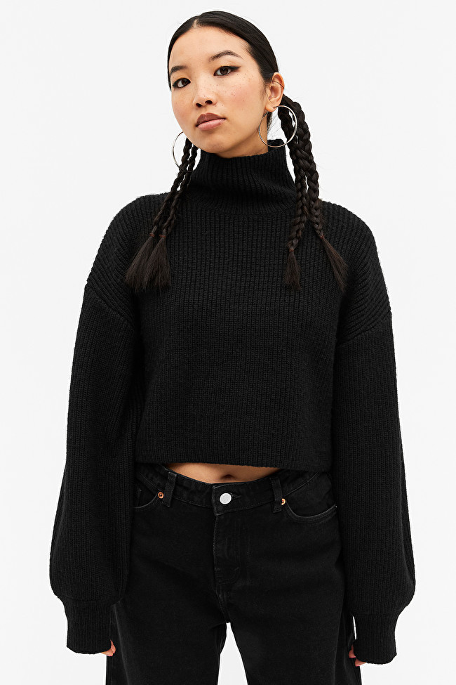 Rib knit sweater | Monki