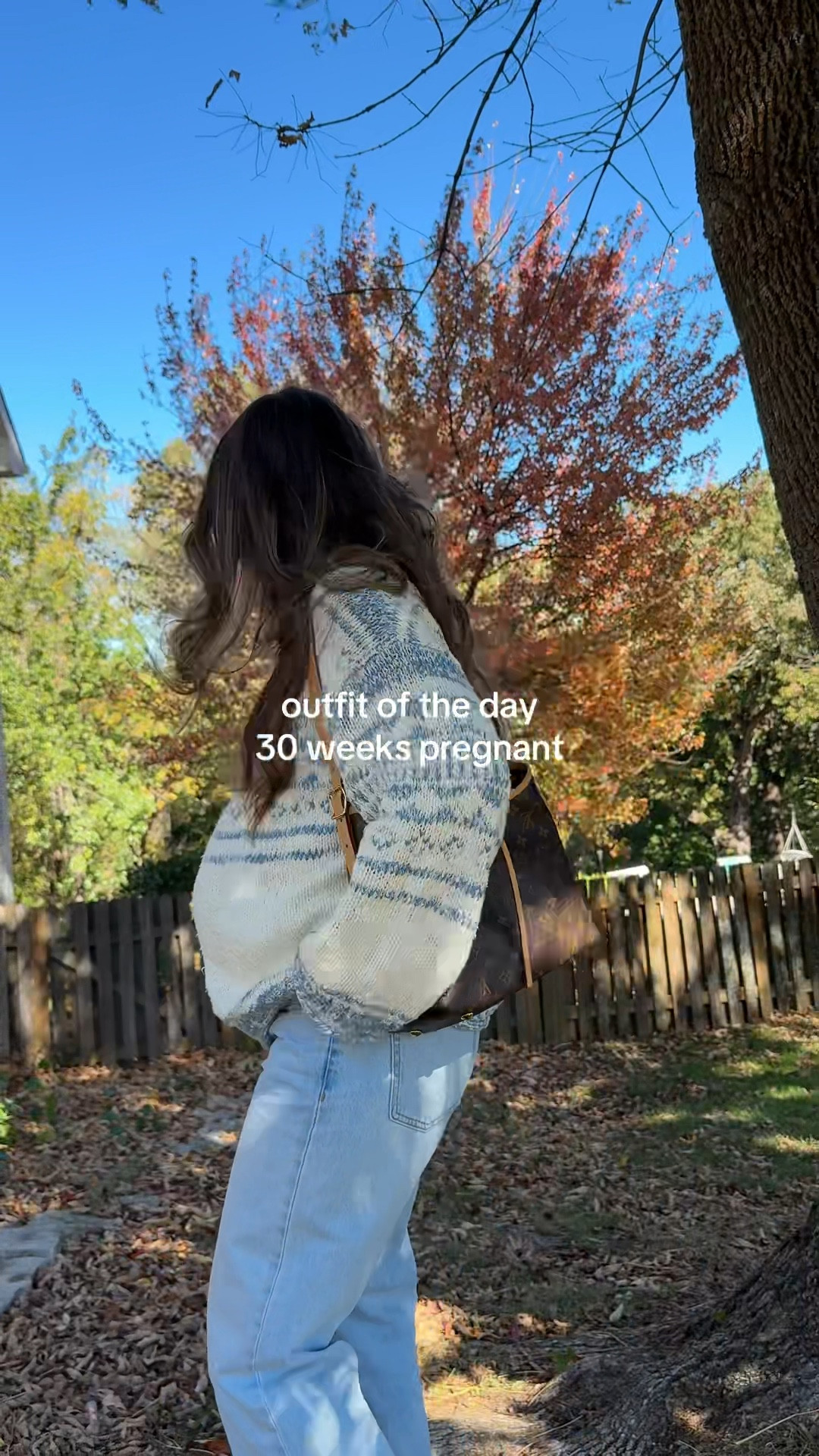 wearing a small in oversized sweater, so cozy! sized up 3 sizes in these low rise jeans for the bump! booties are old, some of my favorite from Sam Edelman, linked updated style! 

Fall outfit, chunky sweater, bump friendly 

#LTKBump #LTKSeasonal