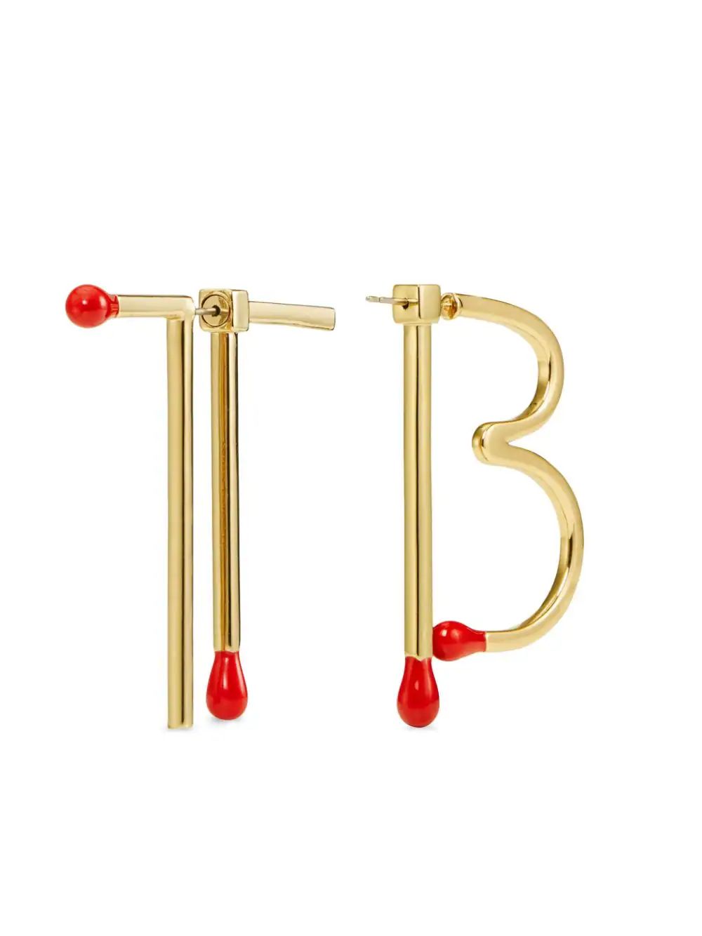 Tory Burch TB Matchstick gold-plated Earrings - Farfetch | Farfetch Global