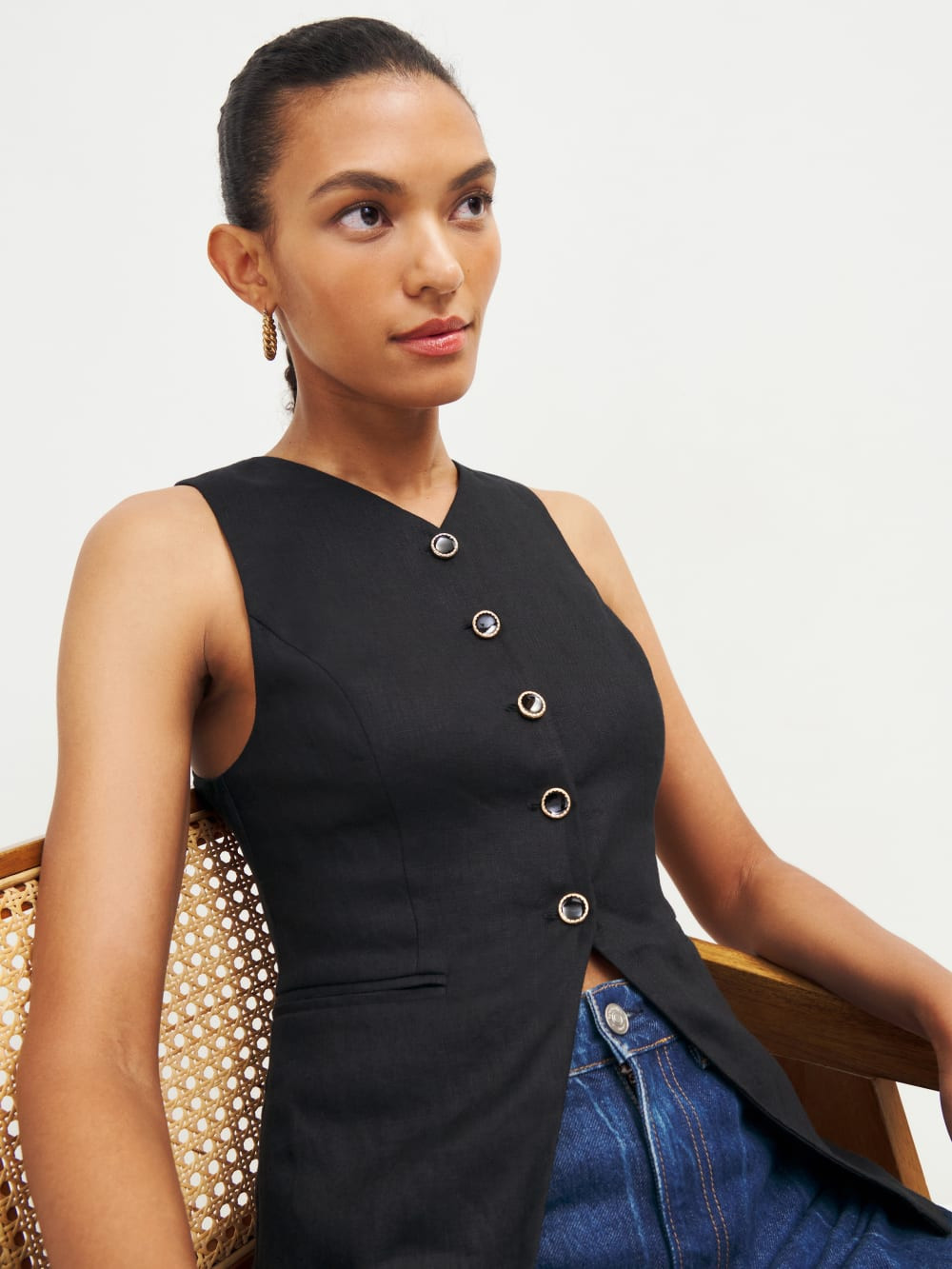 Aspen Linen Top | Reformation (Global)