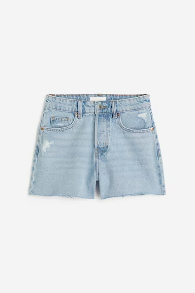 H & M - High Denim Shorts - Helles Denimblau | H&M (DE, AT, CH, NL, FI)