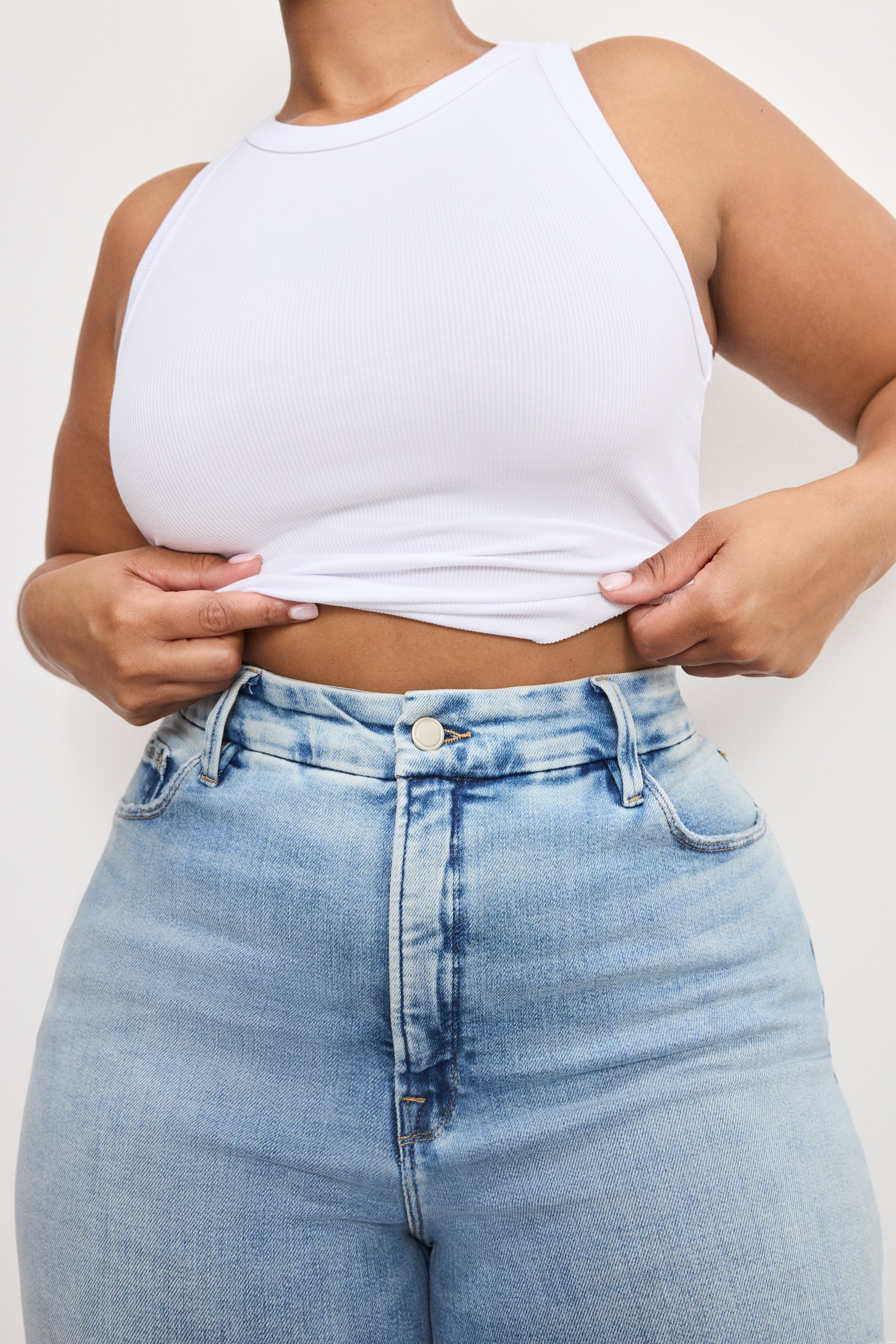 SOFT TECH GOOD TRUE STRAIGHT JEANS | INDIGO1073 - GOOD AMERICAN | Good American