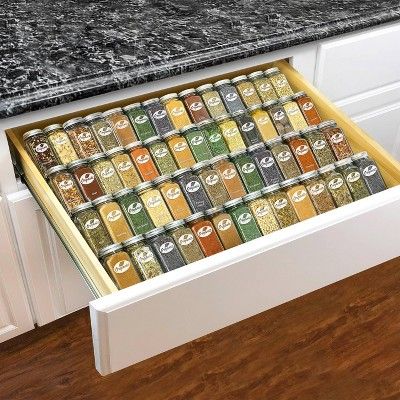 Lynk Professional Expandable 4 Tier Heavy Gauge Steel Drawer Spice Rack Tray Organizer | Target