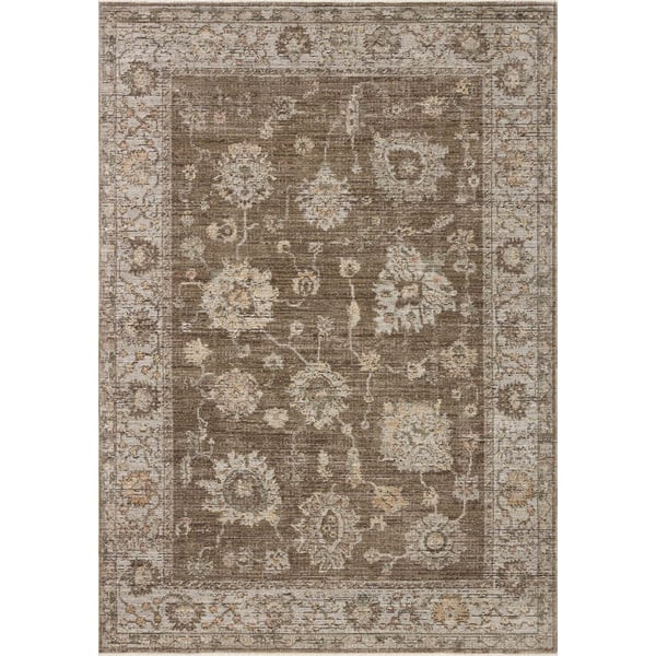 Priscilla PRL-01 Bark/Ivory Area Rug | Rugs Direct