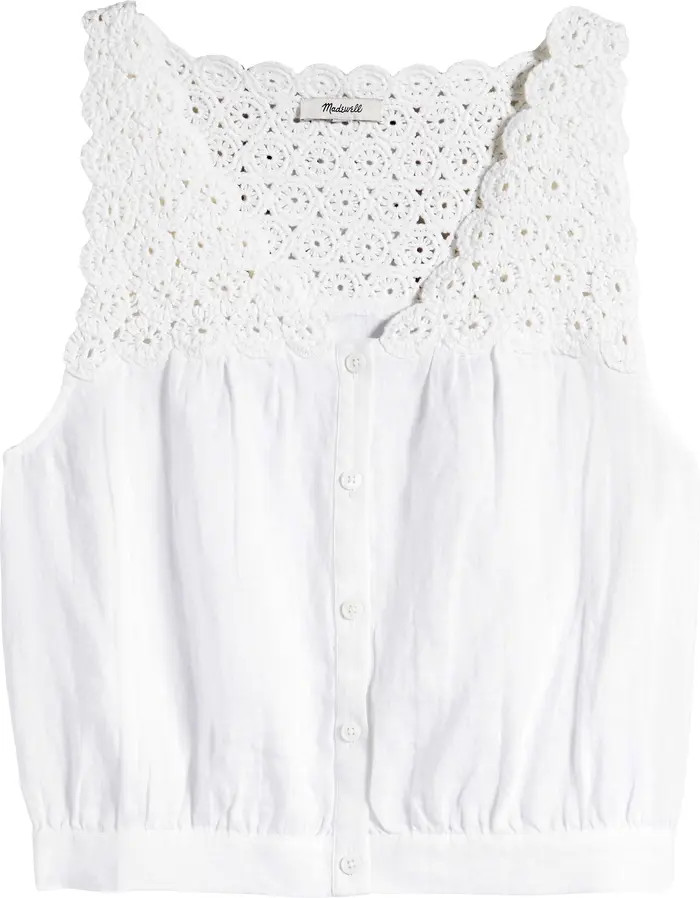 Crocheted V-Neck Bubble Top | Nordstrom
