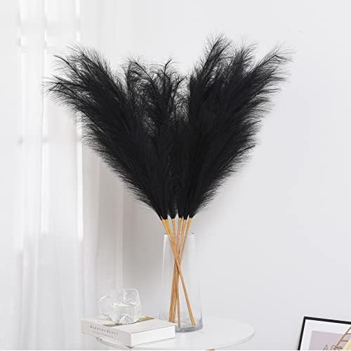 Black Pampas Grass Decor Tall, Faux Pampas Grass Tall,6 Stems 3.6FT/43Inches ,Pompas Grass Branches  | Amazon (US)