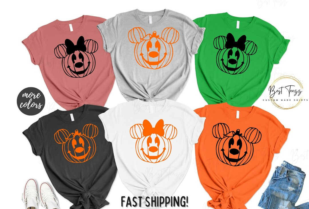 Disney Halloween Shirts, Mickey Pumpkin Shirt, Halloween Disney Shirt, Disney Shirts, Disney Fami... | Etsy (US)