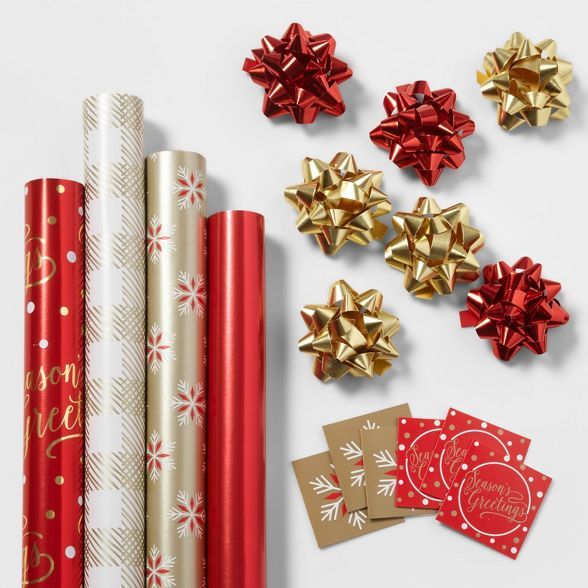 Gift Wrap Pack Red/Gold - Wondershop™ | Target