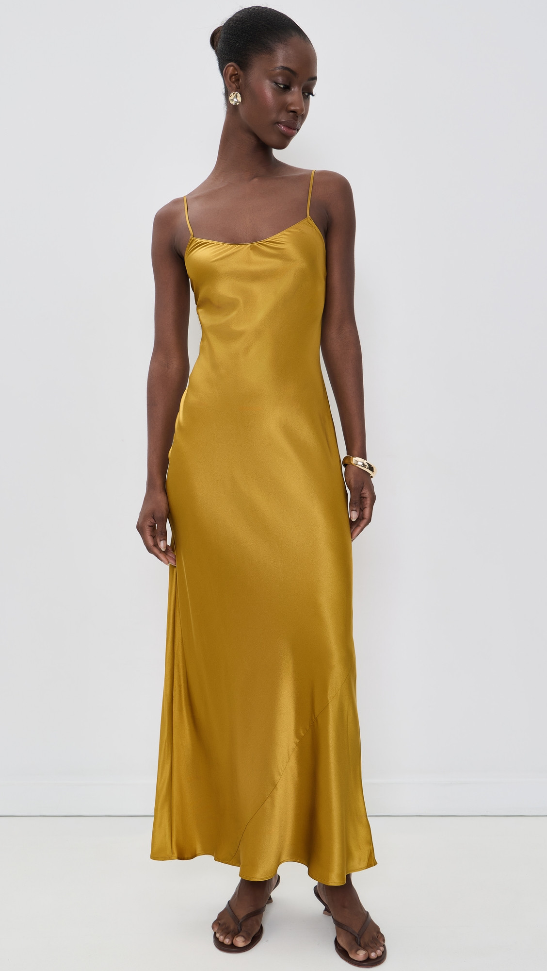 Parma Silk Dress - Honey Mustard | Shopbop